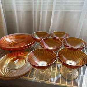 Orange carnival glass